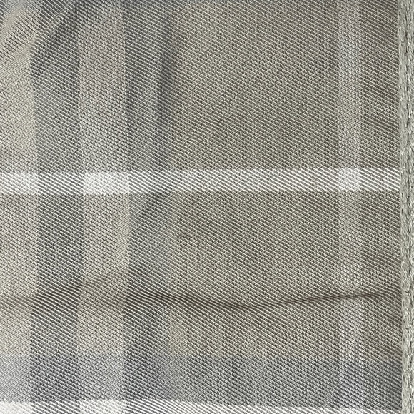 Burberry Womens Plaid Leather Top Shoulder Handbag Canvas Buckle Purse Cream - Picture 9 of 16